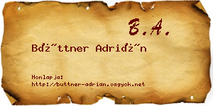 Büttner Adrián névjegykártya